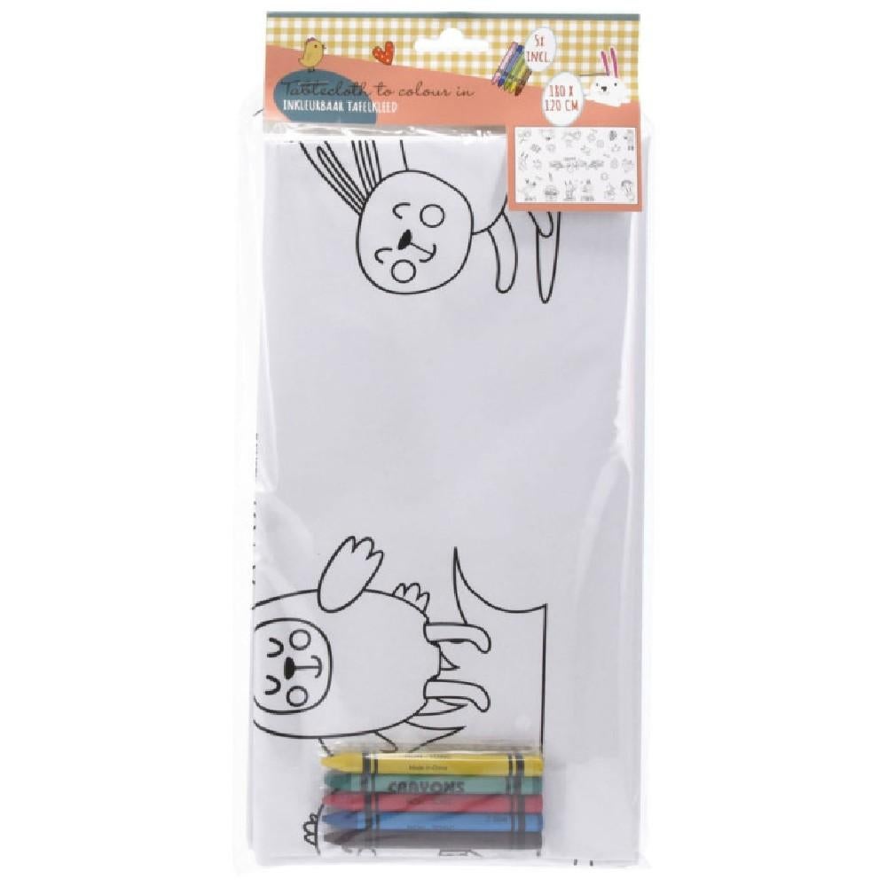 Inkleurbaar Tafelkleed Pasen - 118 stuks, Ophalen of Verzenden, Nieuw, Rechthoek, Binnen