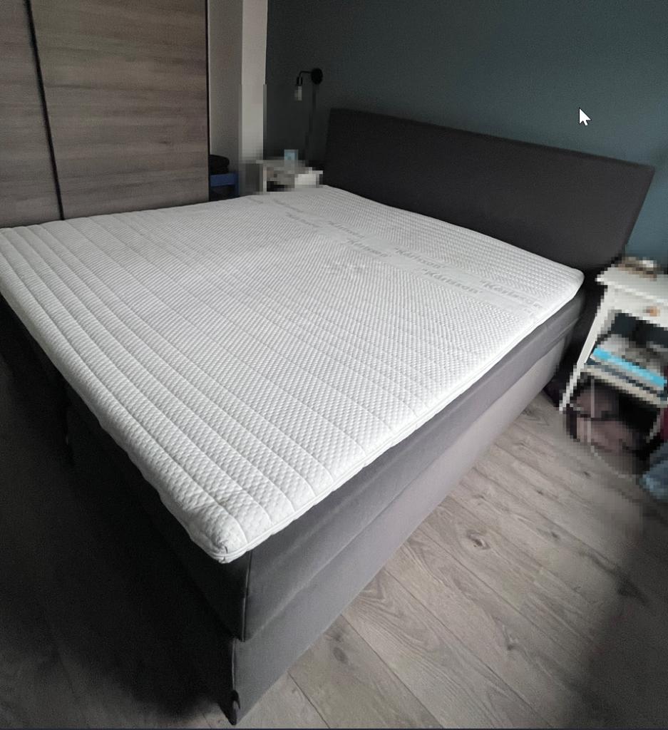 Karlsson Boxspring Arendal antraciet 180x200cm, Huis en Inrichting, Slaapkamer | Boxsprings, Ophalen, Gebruikt, Tweepersoons, 180 cm