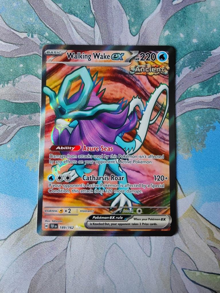 Pokemon temporal forces walking wake ex full art 189/162, Ophalen of Verzenden, Nieuw, Losse kaart, Foil