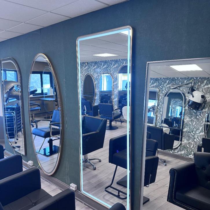 Spiegel 200 cm Rose Gold led verlichting kapper kapsalon, Huis en Inrichting, Woonaccessoires | Overige, Nieuw, Ophalen of Verzenden