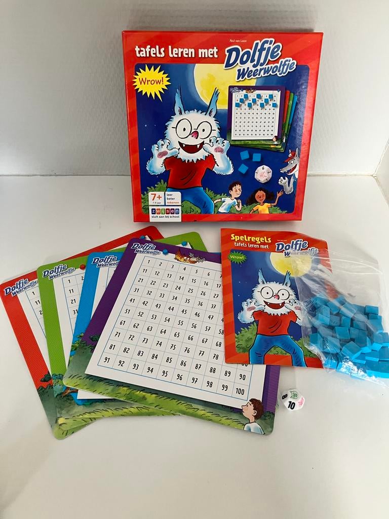 Tafels leren spel Dolfje Weerwolfje - Super leuk en leerzaam, Ophalen of Verzenden, Zo goed als nieuw, Rekenen