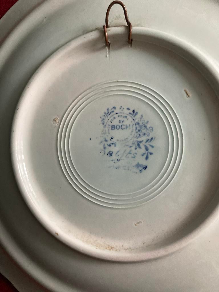 Antiek Delfts Blauw Wandbord - Boch La Louviere, Antiek en Kunst, Antiek | Wandborden en Tegels, Ophalen of Verzenden