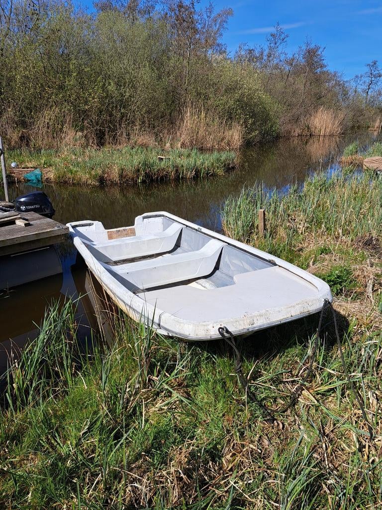 Kleine polyester roeiboot / visboot, Watersport en Boten, Ophalen, Gebruikt