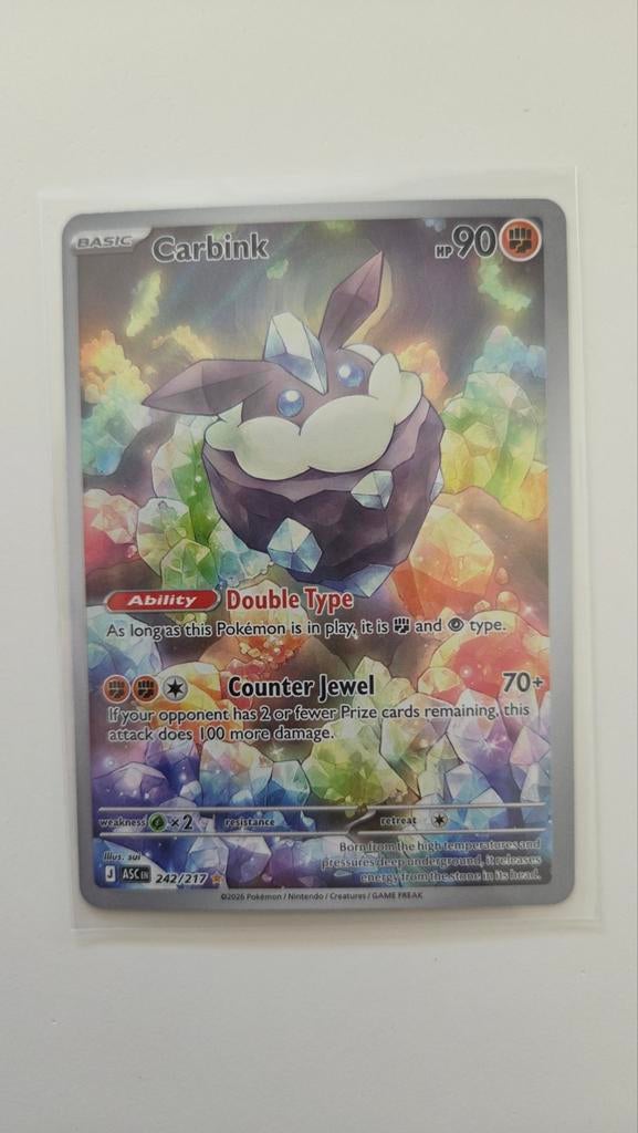 Carbink 242/217 ASCEN Pokémon Kaart, Ophalen of Verzenden, Zo goed als nieuw, Losse kaart