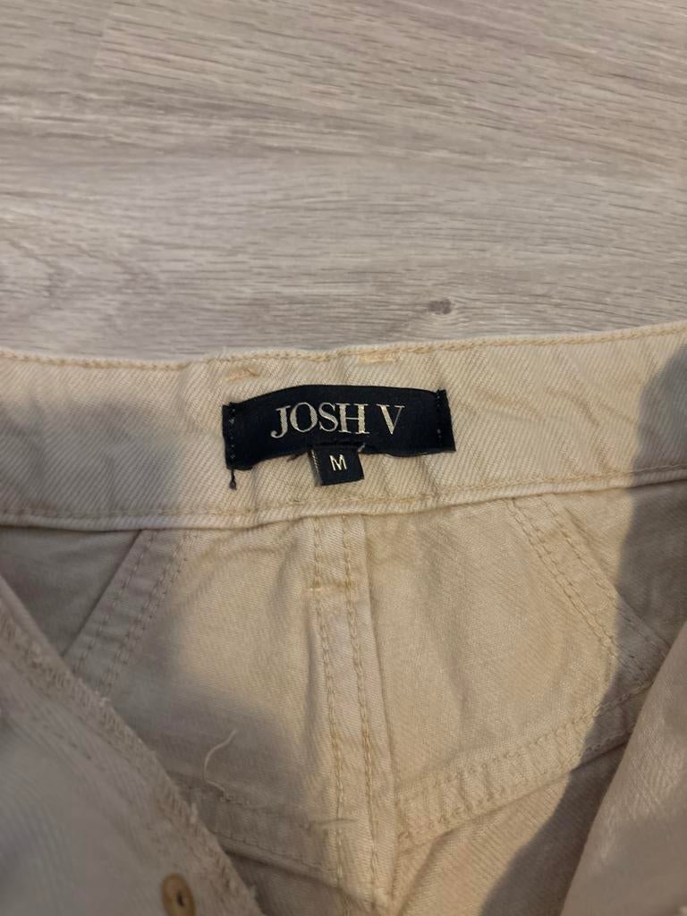 Josh V Korte Broek Maat M - Beige Denim Shorts, Ophalen of Verzenden, Maat 38/40 (M), Beige, Kort