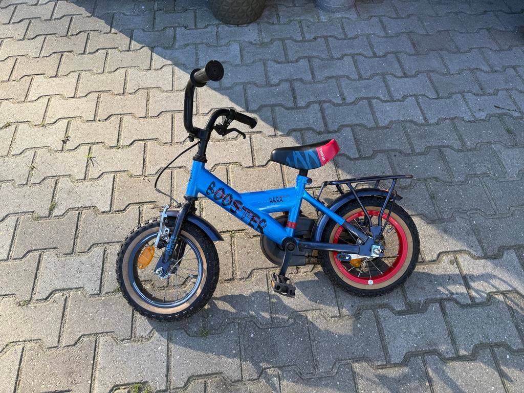 Booster loekie kinderfiets 12 inch - Blauw, Fietsen en Brommers, Fietsen | Kinderfietsjes, Ophalen, Gebruikt, Terugtraprem, Minder dan 16 inch