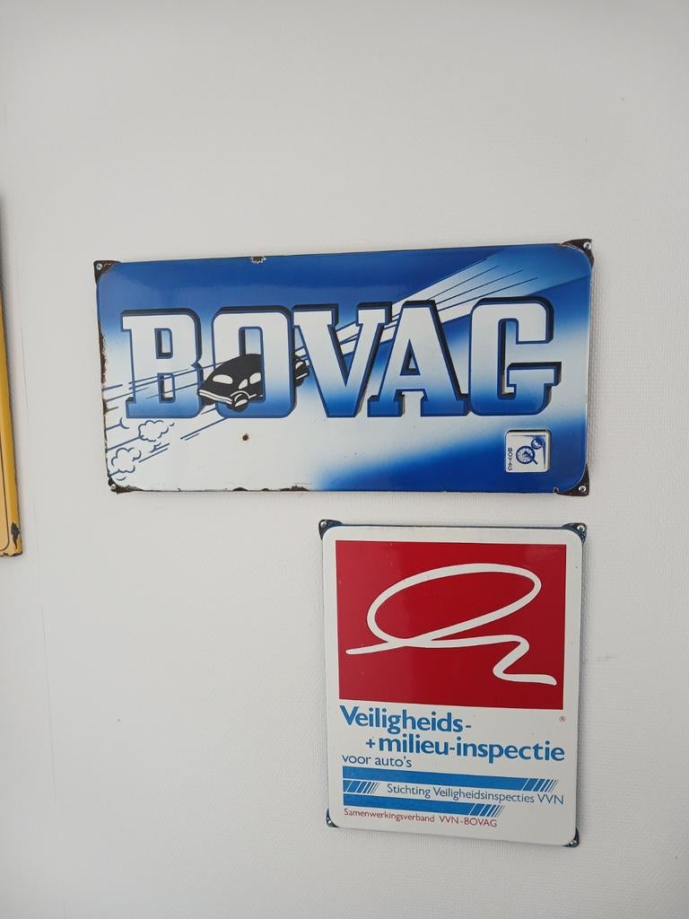 Emaille Bovag bord - Vintage reclamebord, Ophalen of Verzenden