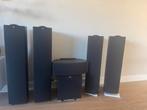KEF Q-serie IQ7 Geluidsinstallatie met REL R-305 Subwoofer, Gebruikt, Complete surroundset, 120 watt of meer, Ophalen