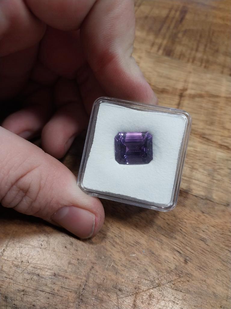 Grote paarse facet geslepen amethist, Ophalen of Verzenden