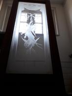 twee art nouveau geëtste ramen antiek, Ophalen