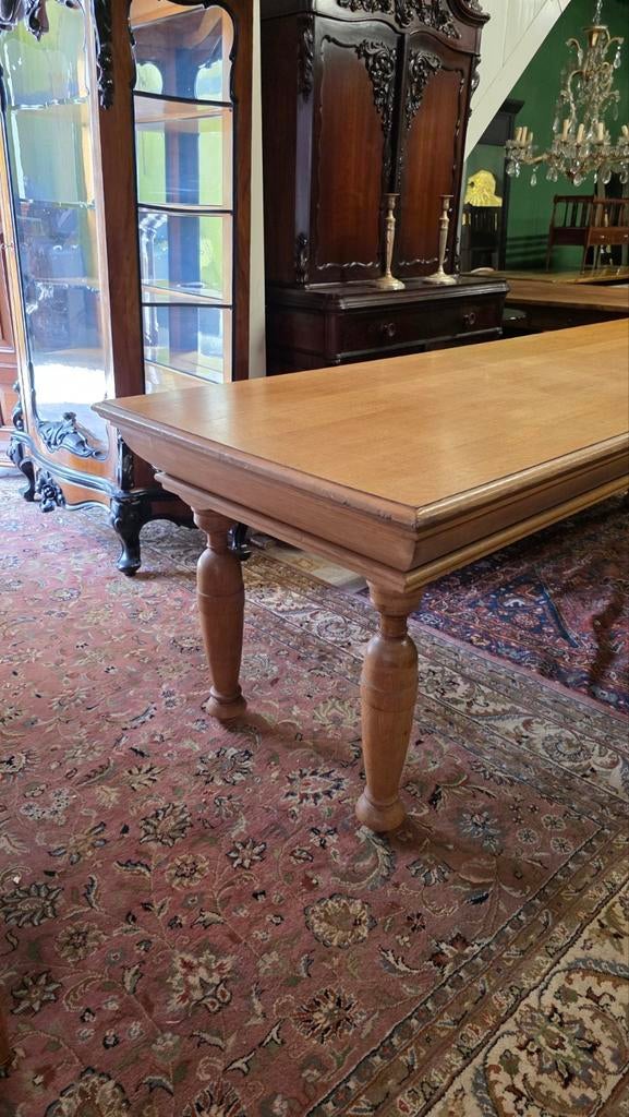 Antieke Frans eiken boeren eetkamertafel 260 cm, Ophalen of Verzenden