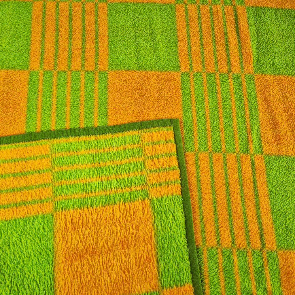 Jaren 70 Didas deken groen/oranje, Verzenden, Huis en Inrichting