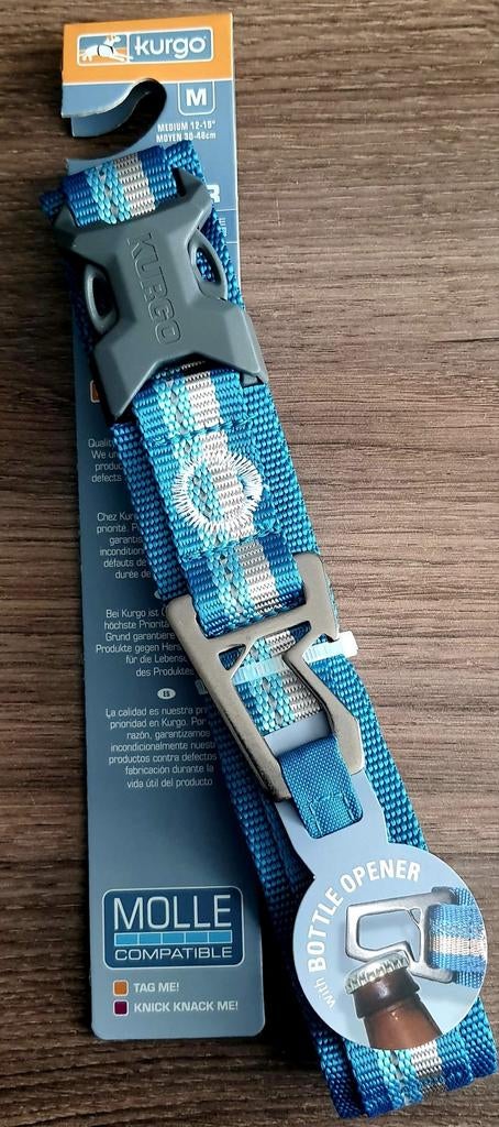 Kurgo RSG Dog Collar – Blauw – Maat M (30-48cm) – MOLLE & Fl, Ophalen of Verzenden, Nieuw