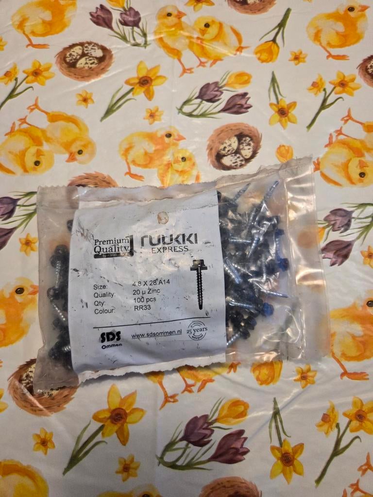 Dakplaat / gevelplaat schroeven zwart, metaal., Doe-het-zelf en Verbouw, IJzerwaren en Bevestigingsmiddelen, Ophalen, Nieuw, Minder dan 50 mm