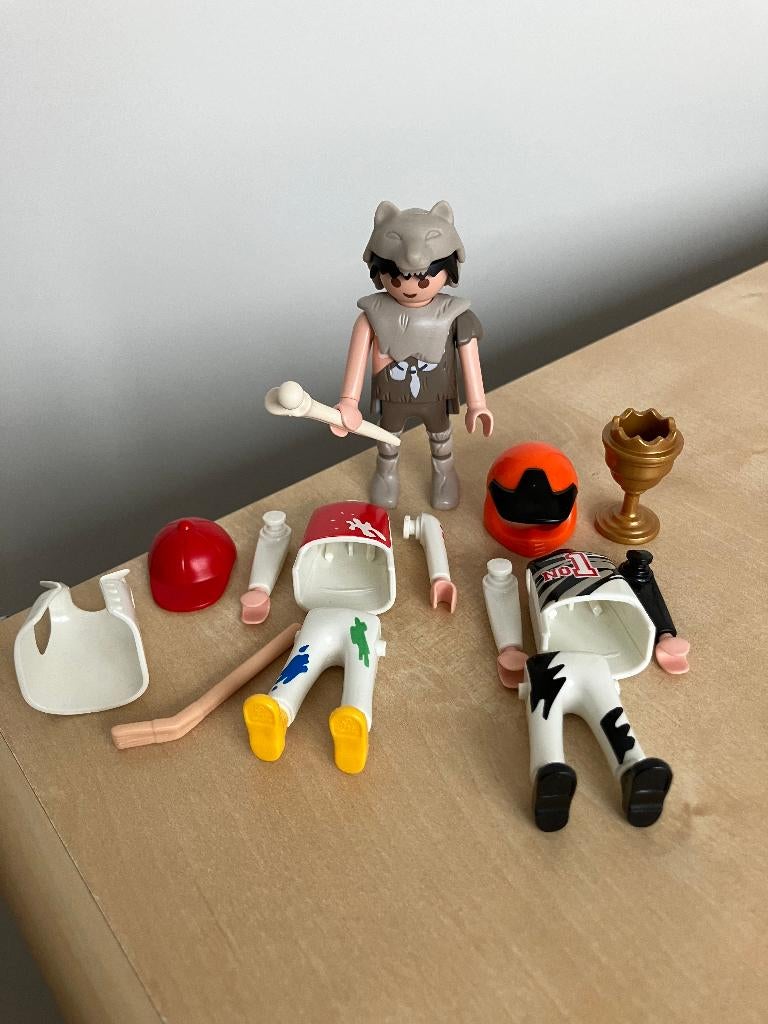 Playmobil Multi Play holbewoner coureur schilder - 9854, Ophalen of Verzenden, Zo goed als nieuw, Complete set