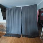 2xGrijze verduisteren gordijnen Oeko-Tex(119x247,5cm), Huis en Inrichting, Stoffering | Gordijnen en Lamellen, Ophalen of Verzenden