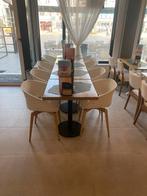 Moderne eetkamerstoelen en tafels - Set of los, Kunststof, Gebruikt, 100 tot 150 cm, Vier personen