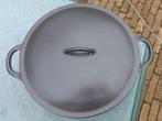FE BELGIUM DESCOWARE grote vintage gietijzer pan 26cm (G131), Gebruikt, Gietijzer, Ophalen of Verzenden, Keramische plaat