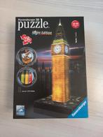 Ravensburger 3D puzzel: Big Ben, Ophalen of Verzenden, Minder dan 500 stukjes, Zo goed als nieuw, Rubik's of 3D-puzzel