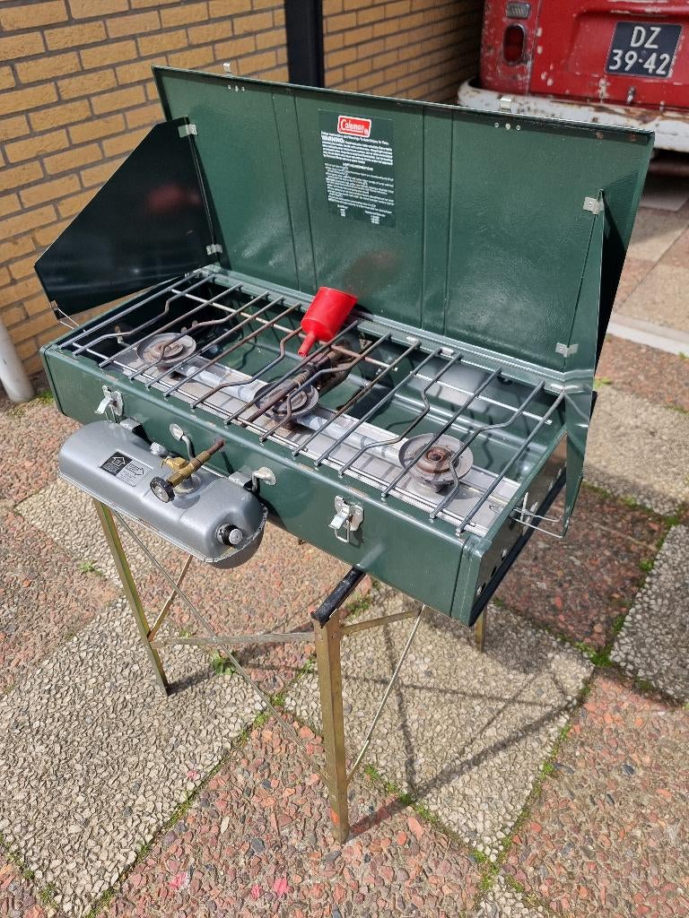 Coleman 426 3-pits fornuis, burner stove incl. Standaard, Ophalen of Verzenden, Gebruikt