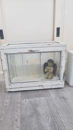 Decoratieve Vitrinekastje - Shabby Chic Stijl, Ophalen, Minder dan 50 cm, Gebruikt, Glas