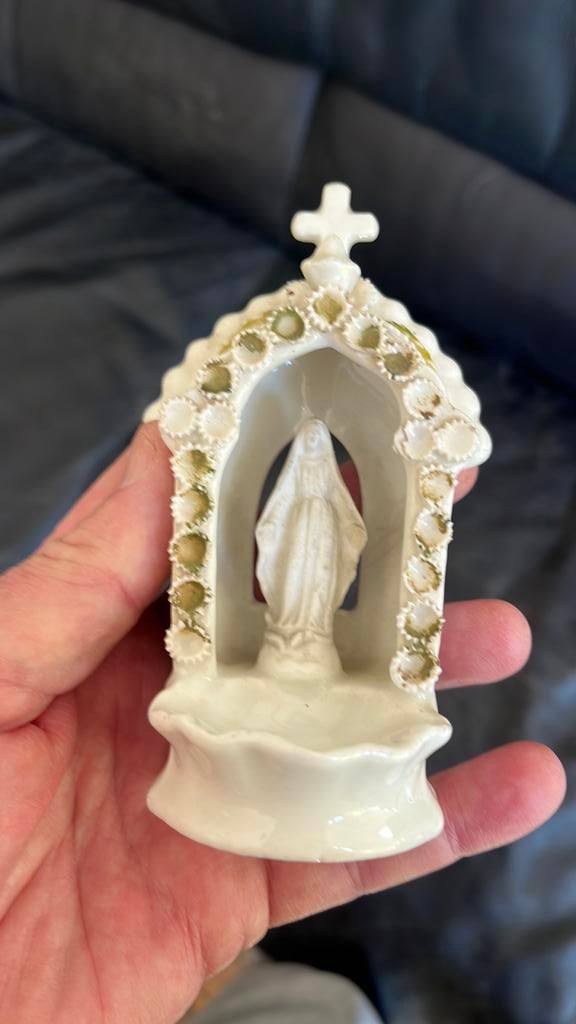 Wijwater bakje met maria, Verzamelen, Ophalen of Verzenden, Zo goed als nieuw