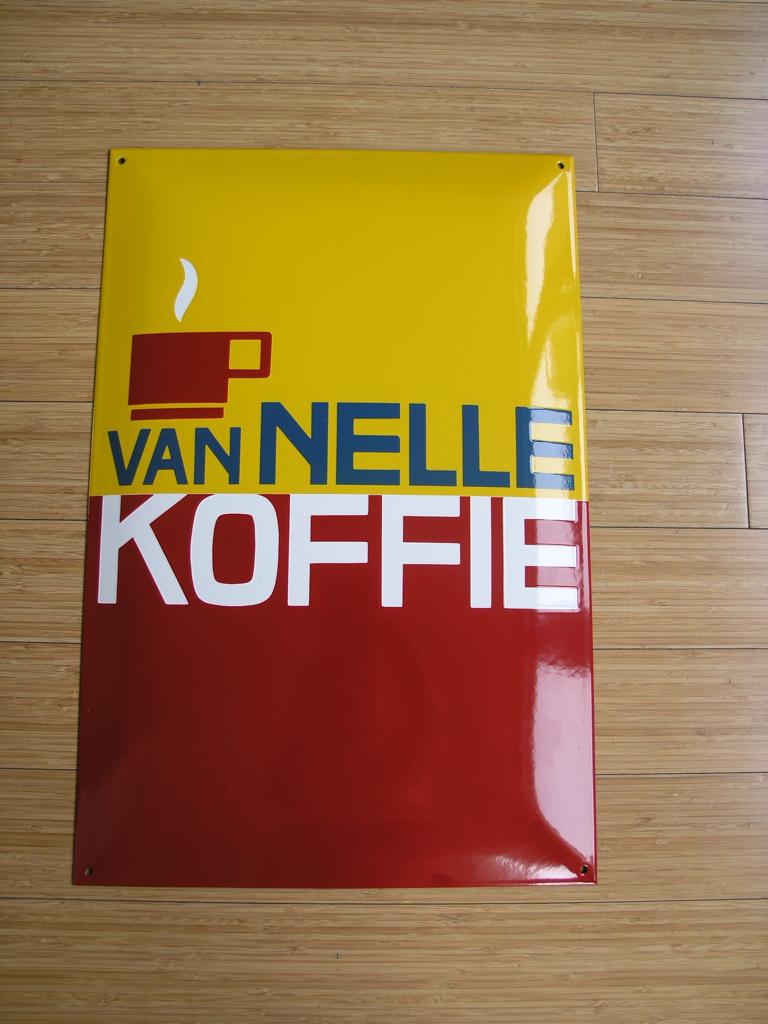 Geemailleerd reclamebord van Van Nelle Koffie, Ophalen of Verzenden, Nieuw, Reclamebord