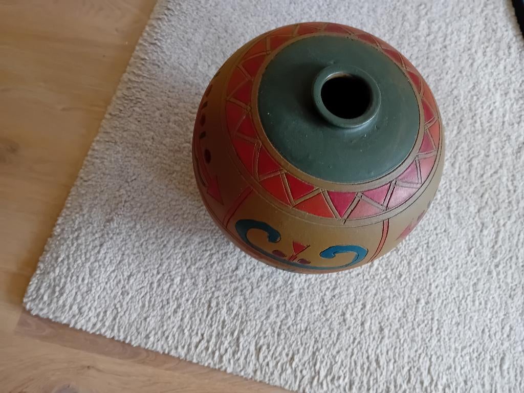 Aardewerk beschilderde pot, Antiek en Kunst, Ophalen of Verzenden