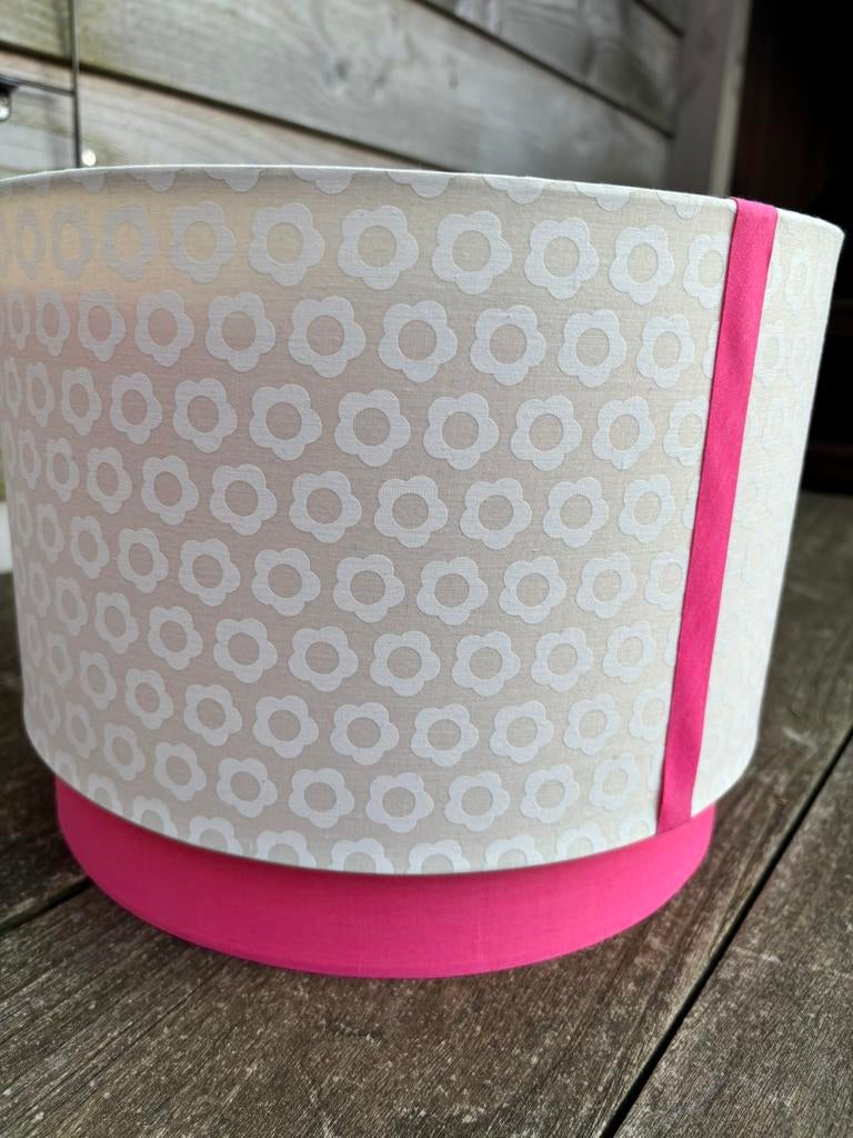 Lampenkap beige/roze, Ophalen, Zo goed als nieuw, Beige, Rond