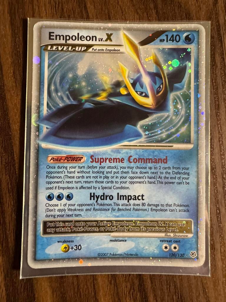 Pokemon Empoleon LV.X 120/130 Diamond & Pearl 2007 Holo, Ophalen of Verzenden, Zo goed als nieuw