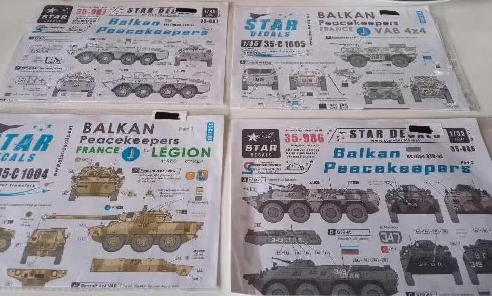 Balkan Peacekeepers Decals 1.35, Overige merken, Tank, 1:32 tot 1:50, Nieuw
