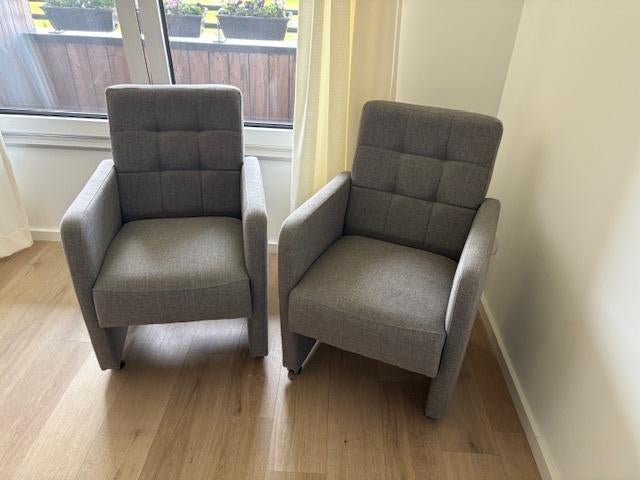 STOELEN, STOF, 2X, VERRIJDBAAR, ZGAN, NU SAMEN MAAR 75,00, Huis en Inrichting, Stoelen, Ophalen, Twee, Overige kleuren, Zo goed als nieuw