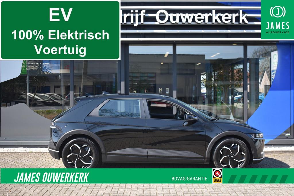 Hyundai IONIQ 5 73 kWh TREND AWD + TREKHAAK 1650KG !, Auto's, Hyundai, Stof, Gebruikt, IONIQ 5, Zwart