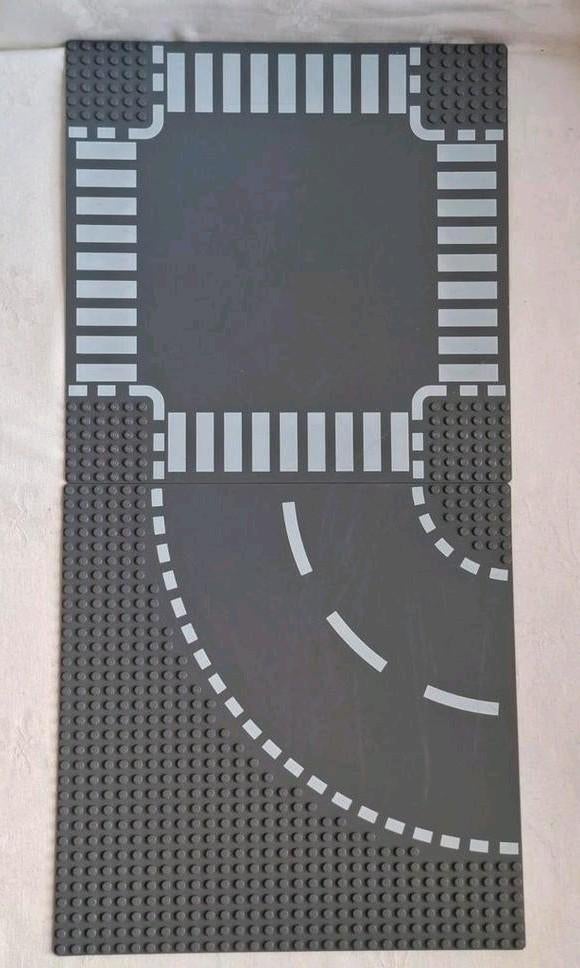 Lego wegenplaten wegplaat plaat kruising en bocht, Ophalen of Verzenden, Gebruikt, Lego