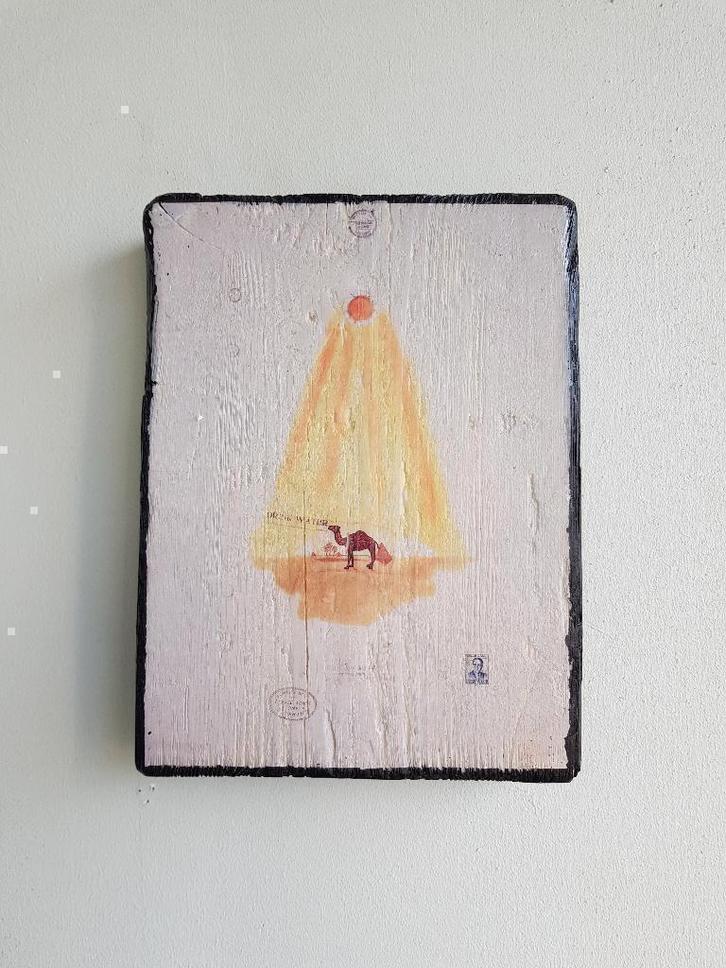 Viktor IV Logbook Page I Mixed Media Relief, Antiek en Kunst, Kunst | Overige Kunst, Ophalen of Verzenden