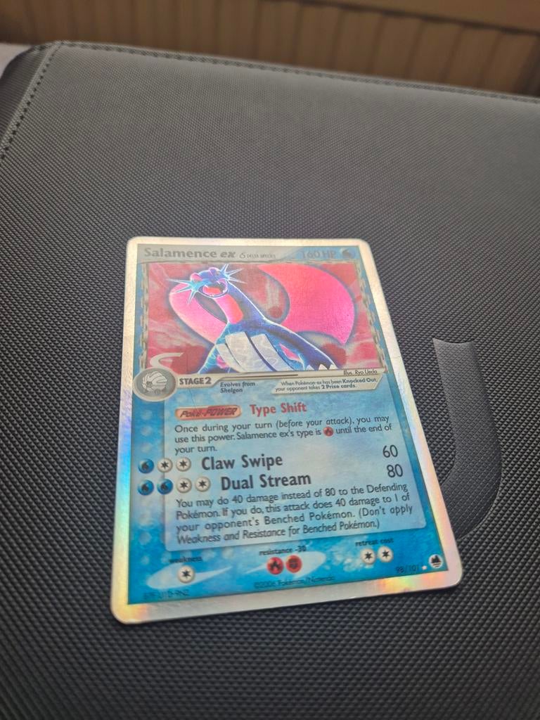 Salamence ex Pokémon kaart, Ophalen of Verzenden, Gebruikt, Losse kaart, Foil