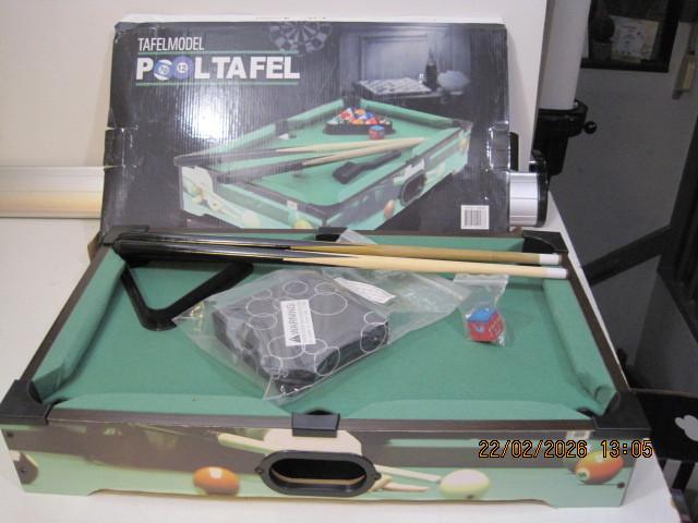 pooltafel tafelmodel 51,5/32 cm (377), Kinderen en Baby's, Speelgoed | Speeltafels, Nieuw, Ophalen of Verzenden