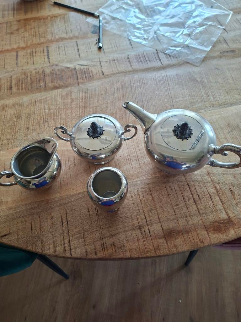 Tinnen serviesgoed, Antiek en Kunst, Antiek | Tin, Ophalen of Verzenden