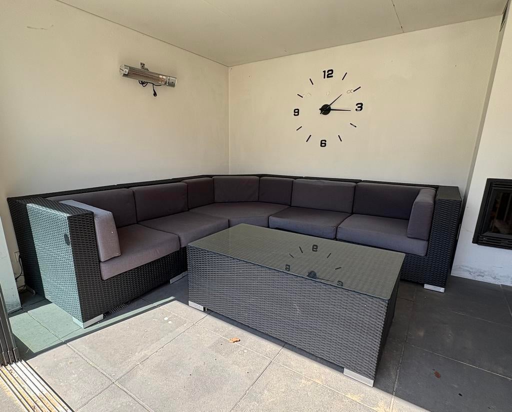 Loungeset Bois le Duc, Tuin en Terras, Ophalen, 5 zitplaatsen, Kunststof, Gebruikt
