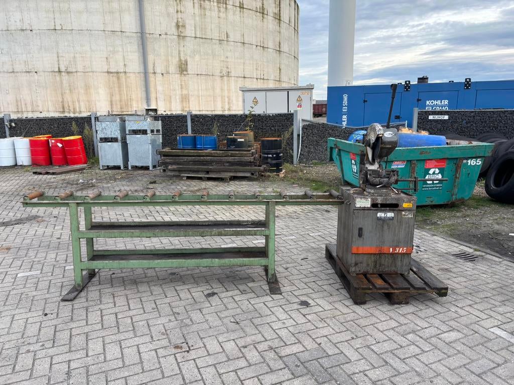 Ileri metaal afkortzaag met rollenbaan, Doe-het-zelf en Verbouw, Gereedschap | Zaagmachines, Gebruikt, 70 mm of meer, Ophalen of Verzenden