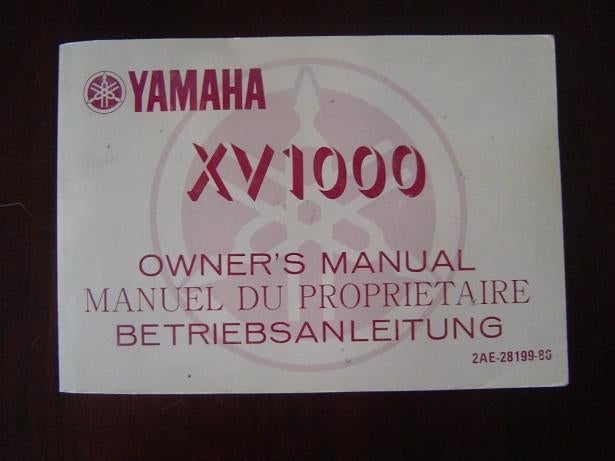 Yamaha XV1000 1986 motorcycle owner's manual anleitung XV, Ophalen of Verzenden, Yamaha