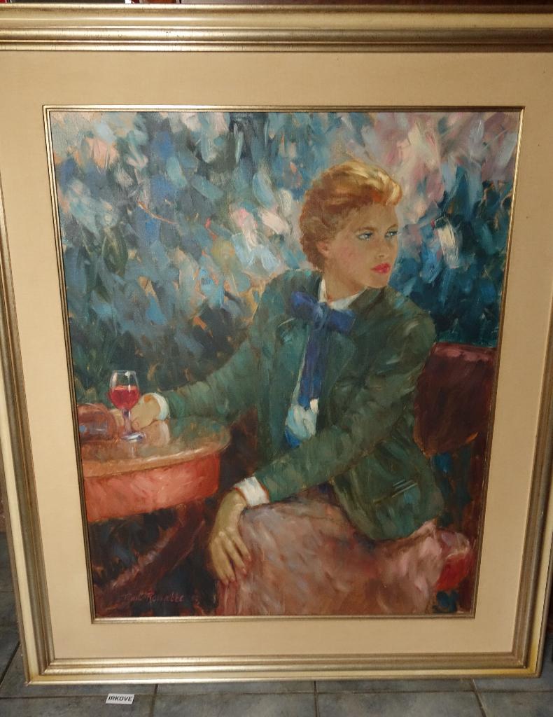 FRAAI SCHILDERIJ VAN DAME * Graag Meten! en Lezen *, Ophalen of Verzenden