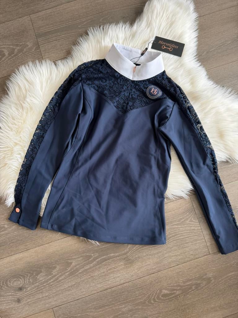 Horsegloss wedstrijdshirt navy L (anky pikeur maya delorez, Dieren en Toebehoren, Ophalen of Verzenden, Zo goed als nieuw, Dressuur
