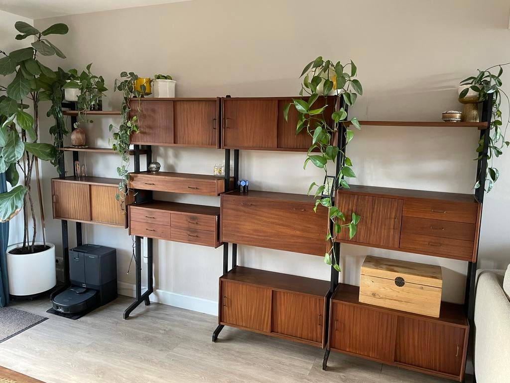 Vintage modulaire Simpla Lux kast met EXTRA onderdelen!!, Ophalen, Gebruikt, 200 cm of meer, Minder dan 100 cm
