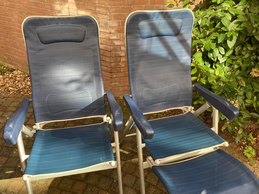 Westfield verstelbare kampeerstoelen incl beensteun, Ophalen of Verzenden, Gebruikt, Campingstoel