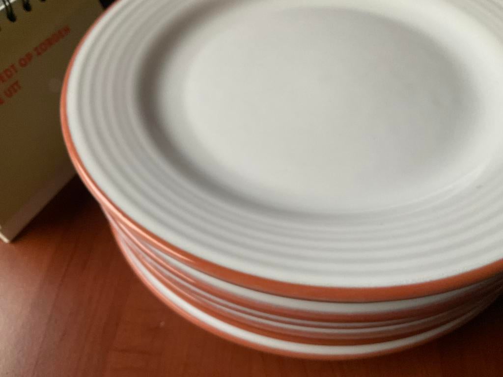 7 jamie oliver dinerborden ( wit -terracottabies ), Huis en Inrichting, Keuken | Servies, Ophalen of Verzenden