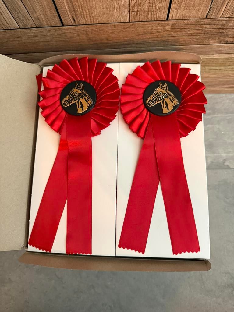 Wedstrijd rozetten rood, Ophalen of Verzenden, Nieuw, Overige soorten