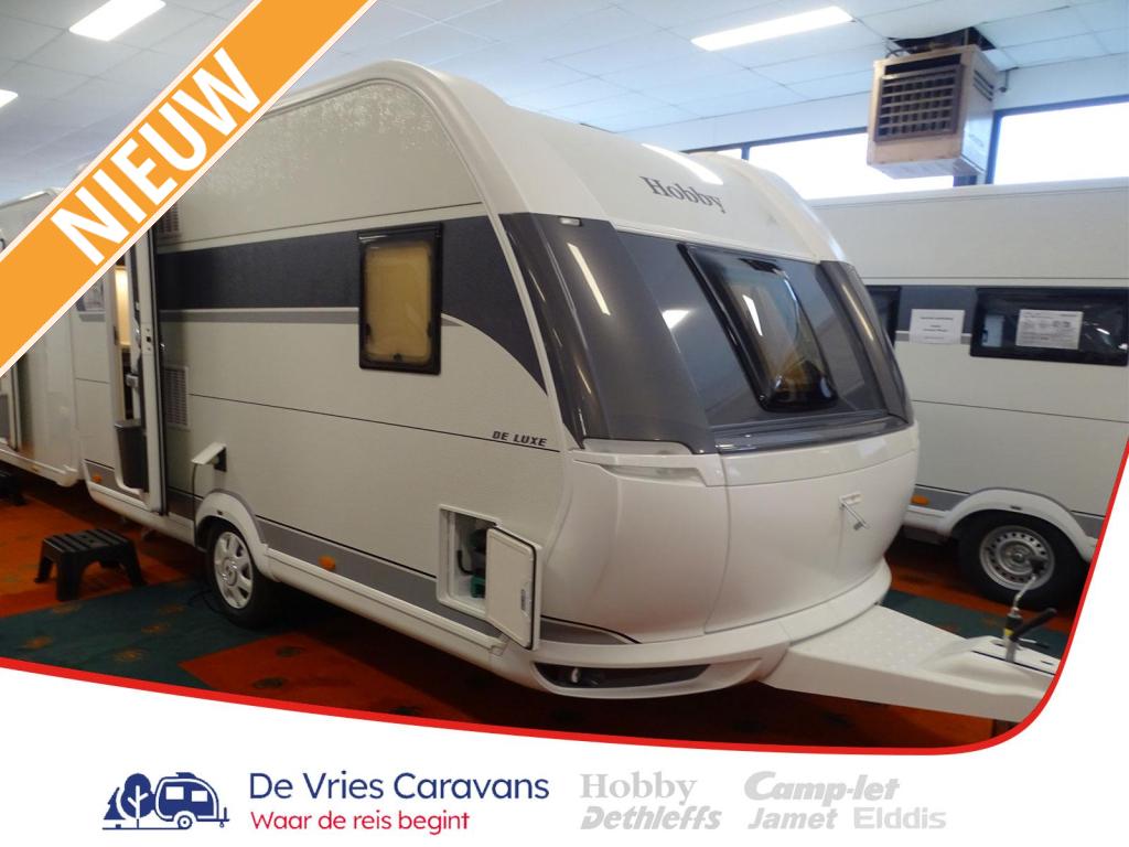 Hobby De Luxe 400 SFE Lichtgewicht 1350 KG, Caravans en Kamperen, Caravans, Standaardzit, Schokbreker, Hobby, Bedrijf