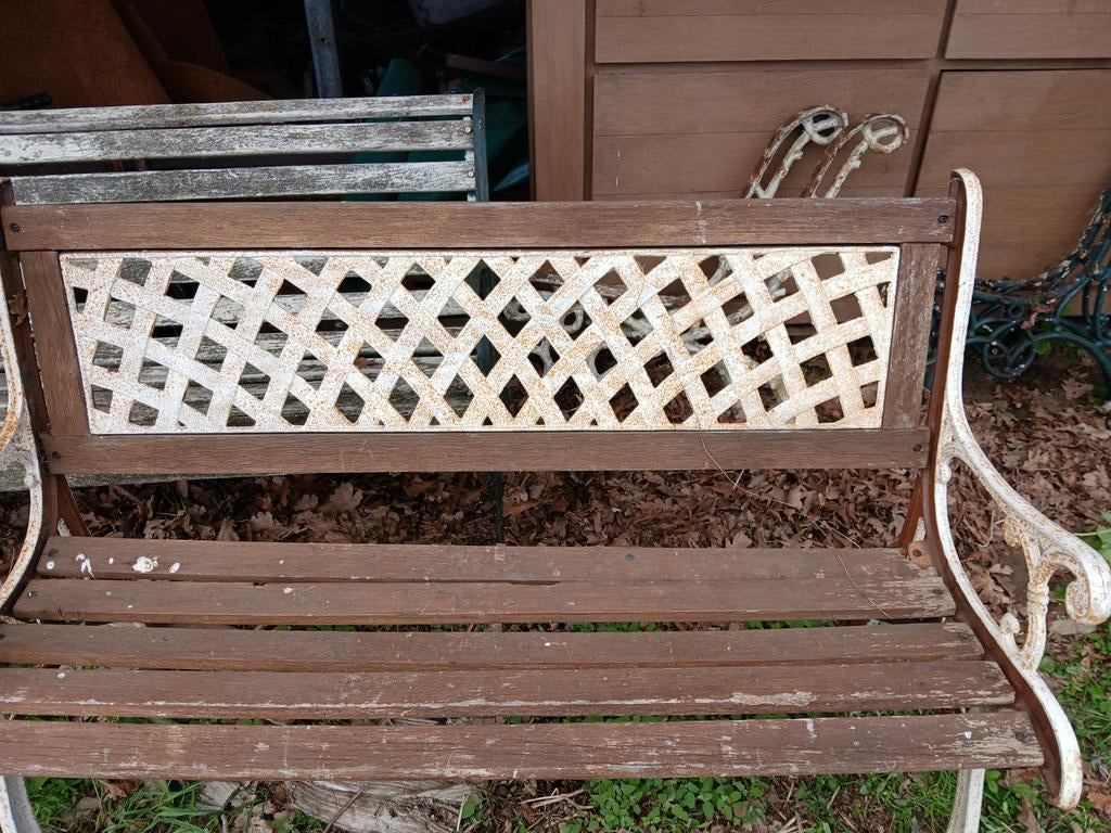 tuinbank, Ophalen, Gebruikt, Metaal