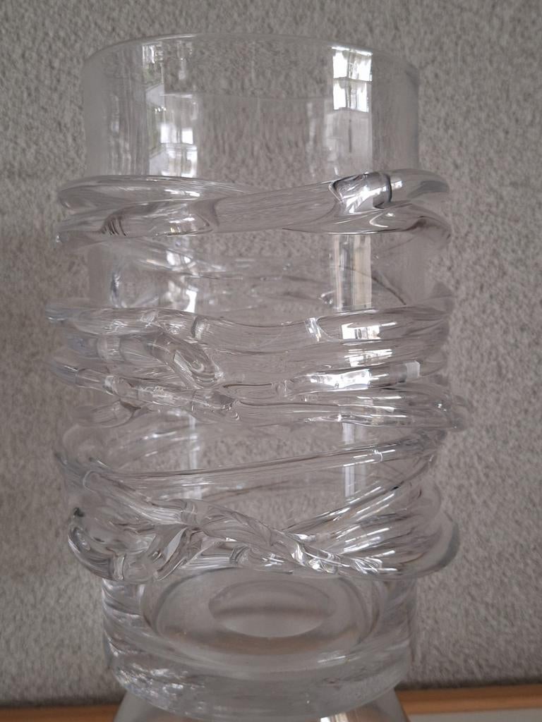 Vintage Kristallen? zware glazen vaas kunstobject glaskunst, Huis en Inrichting, Woonaccessoires | Vazen, Zo goed als nieuw, Overige kleuren